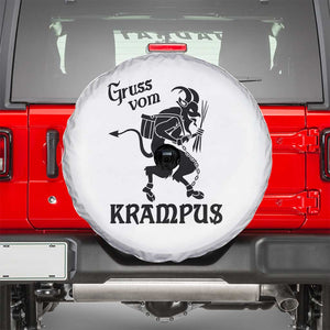 Krampus Spare Tire Cover Gruss Vom Greetings TS02 White Print Your Wear