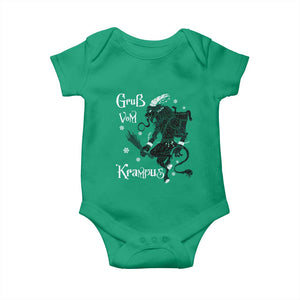 Mythical Krampus Baby Onesie Gruss Vom Christmas Horror Figure Greeting TS02 Irish Green Print Your Wear