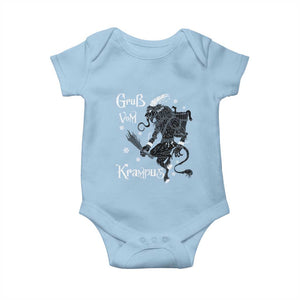 Mythical Krampus Baby Onesie Gruss Vom Christmas Horror Figure Greeting TS02 Light Blue Print Your Wear