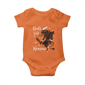 Mythical Krampus Baby Onesie Gruss Vom Christmas Horror Figure Greeting TS02 Orange Print Your Wear