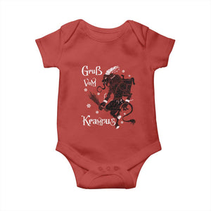 Mythical Krampus Baby Onesie Gruss Vom Christmas Horror Figure Greeting TS02 Red Print Your Wear