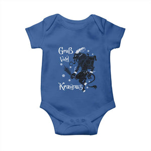 Mythical Krampus Baby Onesie Gruss Vom Christmas Horror Figure Greeting TS02 Royal Blue Print Your Wear