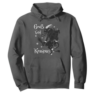 Mythical Krampus Hoodie Gruss Vom Christmas Horror Figure Greeting TS02 Dark Heather Print Your Wear