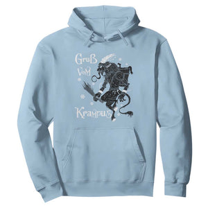 Mythical Krampus Hoodie Gruss Vom Christmas Horror Figure Greeting TS02 Light Blue Print Your Wear