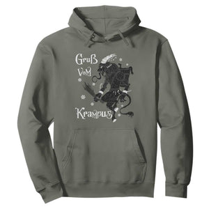 Mythical Krampus Hoodie Gruss Vom Christmas Horror Figure Greeting TS02 Military Green Print Your Wear