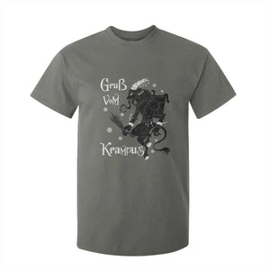 Mythical Krampus T Shirt For Kid Gruss Vom Christmas Horror Figure Greeting TS02 Military Green Print Your Wear