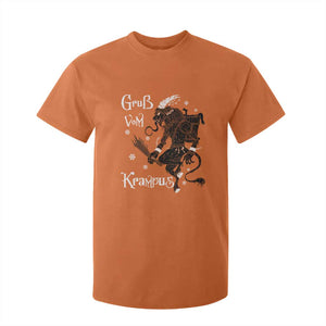 Mythical Krampus T Shirt For Kid Gruss Vom Christmas Horror Figure Greeting TS02 Orange Print Your Wear