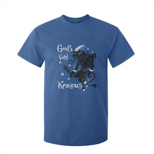 Mythical Krampus T Shirt For Kid Gruss Vom Christmas Horror Figure Greeting TS02 Royal Blue Print Your Wear