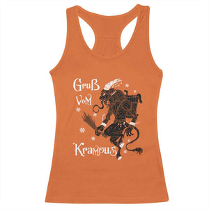 Mythical Krampus Racerback Tank Top Gruss Vom Christmas Horror Figure Greeting TS02 Orange Print Your Wear