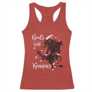 Mythical Krampus Racerback Tank Top Gruss Vom Christmas Horror Figure Greeting TS02 Red Print Your Wear