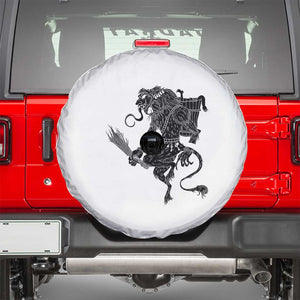 Mythical Krampus Spare Tire Cover Gruss Vom Christmas Horror Figure Greeting TS02 White Print Your Wear