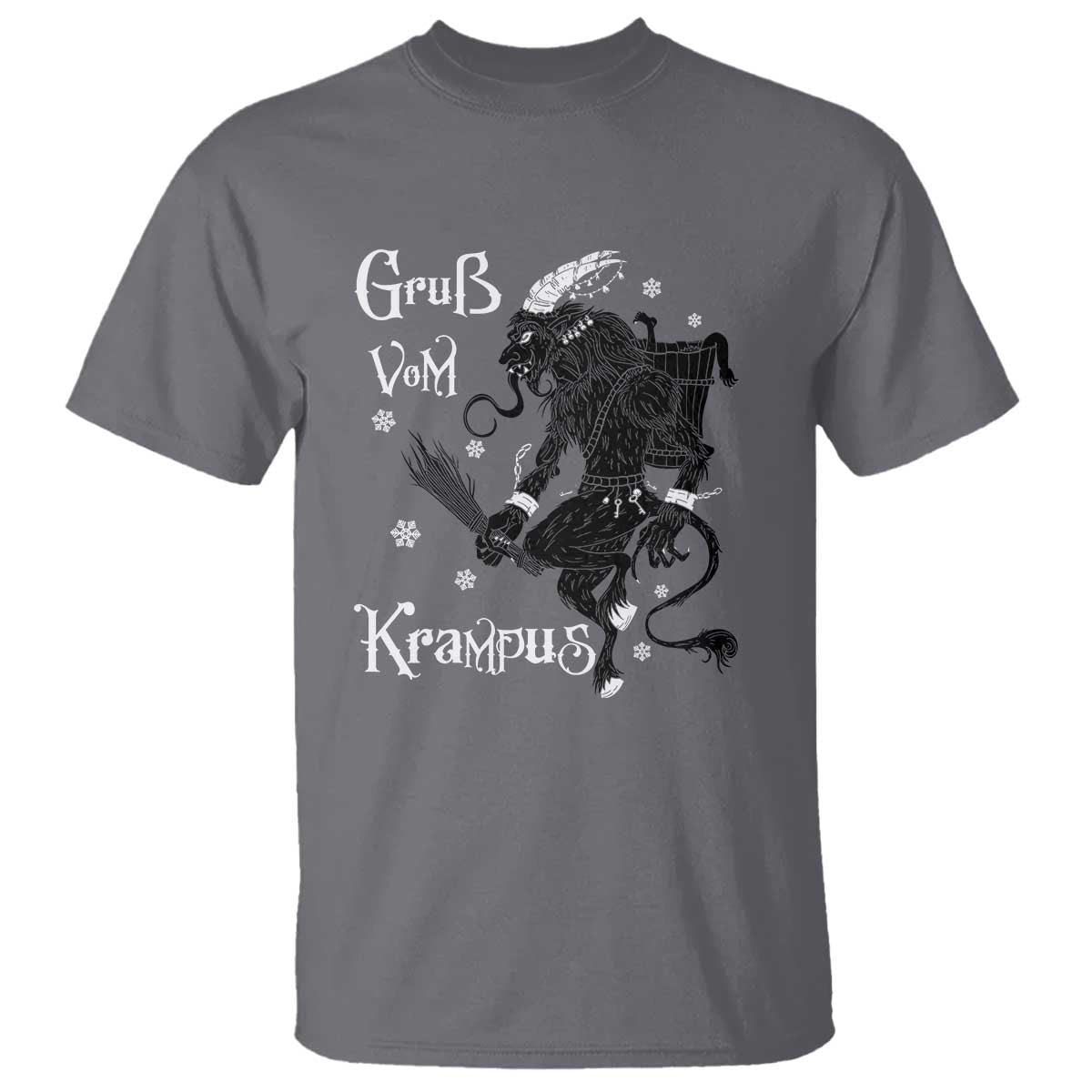 Mythical Krampus T Shirt Gruss Vom Christmas Horror Figure Greeting TS02 Charcoal Print Your Wear