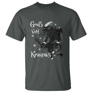 Mythical Krampus T Shirt Gruss Vom Christmas Horror Figure Greeting TS02 Dark Heather Print Your Wear