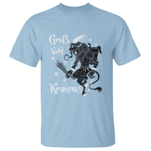 Mythical Krampus T Shirt Gruss Vom Christmas Horror Figure Greeting TS02 Light Blue Print Your Wear