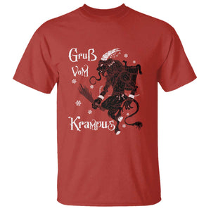 Mythical Krampus T Shirt Gruss Vom Christmas Horror Figure Greeting TS02 Red Print Your Wear