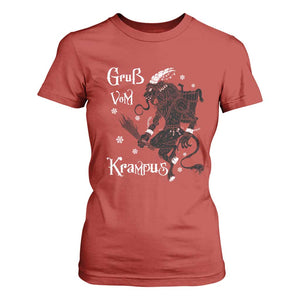 Mythical Krampus T Shirt For Women Gruss Vom Christmas Horror Figure Greeting TS02 Red Print Your Wear