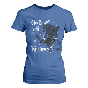 Mythical Krampus T Shirt For Women Gruss Vom Christmas Horror Figure Greeting TS02 Royal Blue Print Your Wear