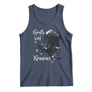 Mythical Krampus Tank Top Gruss Vom Christmas Horror Figure Greeting TS02 Navy Print Your Wear