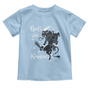 Mythical Krampus Toddler T Shirt Gruss Vom Christmas Horror Figure Greeting TS02 Light Blue Print Your Wear