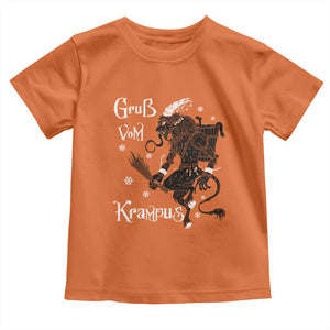 Mythical Krampus Toddler T Shirt Gruss Vom Christmas Horror Figure Greeting TS02 Orange Print Your Wear