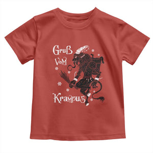 Mythical Krampus Toddler T Shirt Gruss Vom Christmas Horror Figure Greeting TS02 Red Print Your Wear