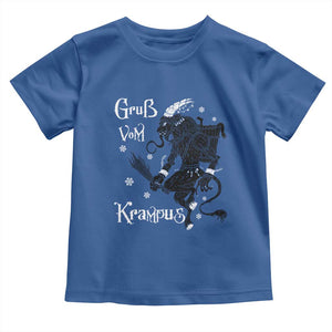 Mythical Krampus Toddler T Shirt Gruss Vom Christmas Horror Figure Greeting TS02 Royal Blue Print Your Wear