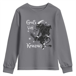 Mythical Krampus Youth Sweatshirt Gruss Vom Christmas Horror Figure Greeting TS02 Charcoal Print Your Wear