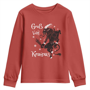 Mythical Krampus Youth Sweatshirt Gruss Vom Christmas Horror Figure Greeting TS02 Red Print Your Wear