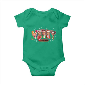 Christmas Trump Baby Onesie Merry Trumpmas 2024 Santa Donald Funny Xmas Pajamas TS02 Irish Green Print Your Wear