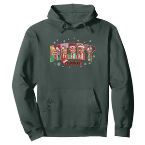 Christmas Trump Hoodie Merry Trumpmas 2024 Santa Donald Funny Xmas Pajamas TS02 Dark Forest Green Print Your Wear