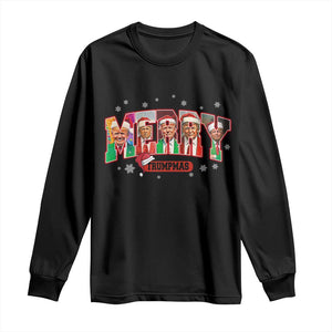 Christmas Trump Long Sleeve Shirt Merry Trumpmas 2024 Santa Donald Funny Xmas Pajamas TS02 Black Print Your Wear