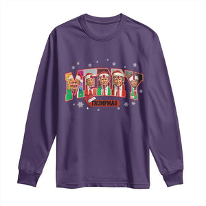 Christmas Trump Long Sleeve Shirt Merry Trumpmas 2024 Santa Donald Funny Xmas Pajamas TS02 Purple Print Your Wear