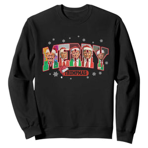 Christmas Trump Sweatshirt Merry Trumpmas 2024 Santa Donald Funny Xmas Pajamas TS02 Black Print Your Wear