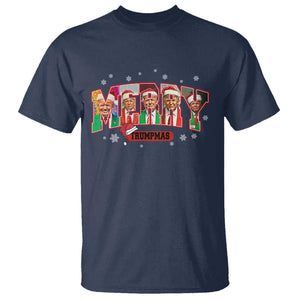 Christmas Trump T Shirt Merry Trumpmas 2024 Santa Donald Funny Xmas Pajamas TS02 Navy Print Your Wear