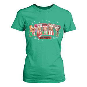 Christmas Trump T Shirt For Women Merry Trumpmas 2024 Santa Donald Funny Xmas Pajamas TS02 Irish Green Print Your Wear