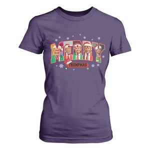 Christmas Trump T Shirt For Women Merry Trumpmas 2024 Santa Donald Funny Xmas Pajamas TS02 Purple Print Your Wear