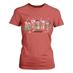 Christmas Trump T Shirt For Women Merry Trumpmas 2024 Santa Donald Funny Xmas Pajamas TS02 Red Print Your Wear