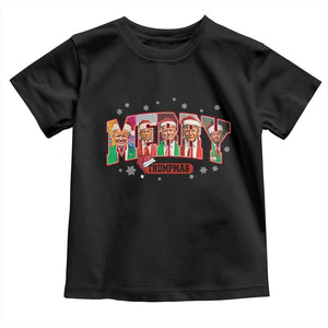 Christmas Trump Toddler T Shirt Merry Trumpmas 2024 Santa Donald Funny Xmas Pajamas TS02 Black Print Your Wear