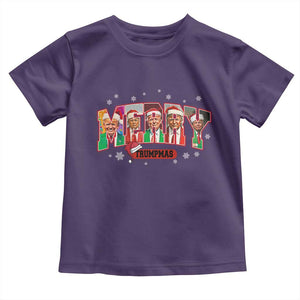 Christmas Trump Toddler T Shirt Merry Trumpmas 2024 Santa Donald Funny Xmas Pajamas TS02 Purple Print Your Wear