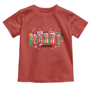 Christmas Trump Toddler T Shirt Merry Trumpmas 2024 Santa Donald Funny Xmas Pajamas TS02 Red Print Your Wear