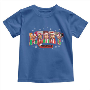 Christmas Trump Toddler T Shirt Merry Trumpmas 2024 Santa Donald Funny Xmas Pajamas TS02 Royal Blue Print Your Wear