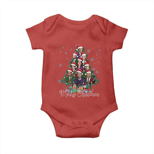 Christmas Trump Supporter Baby Onesie Xmas Tree Dream Team Daddys Home President 45 47 TS02 Red Print Your Wear