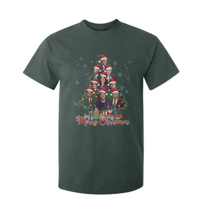 Christmas Trump Supporter T Shirt For Kid Xmas Tree Dream Team Daddys Home President 45 47 TS02 Dark Forest Green Print Your Wear