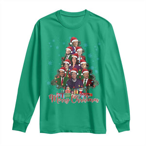 Christmas Trump Supporter Long Sleeve Shirt Xmas Tree Dream Team Daddys Home President 45 47 TS02 Irish Green Print Your Wear