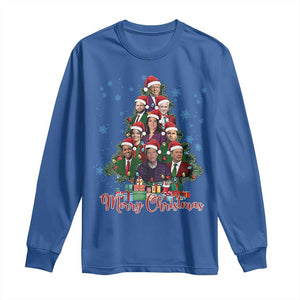 Christmas Trump Supporter Long Sleeve Shirt Xmas Tree Dream Team Daddys Home President 45 47 TS02 Royal Blue Print Your Wear