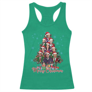 Christmas Trump Supporter Racerback Tank Top Xmas Tree Dream Team Daddys Home President 45 47 TS02 Irish Green Print Your Wear