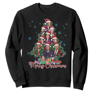 Christmas Trump Supporter Sweatshirt Xmas Tree Dream Team Daddys Home President 45 47 TS02 Black Print Your Wear