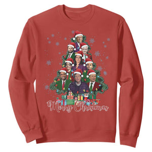 Christmas Trump Supporter Sweatshirt Xmas Tree Dream Team Daddys Home President 45 47 TS02 Red Print Your Wear