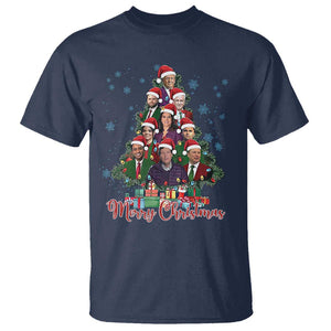 Christmas Trump Supporter T Shirt Xmas Tree Dream Team Daddys Home President 45 47 TS02 Navy Print Your Wear