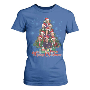 Christmas Trump Supporter T Shirt For Women Xmas Tree Dream Team Daddys Home President 45 47 TS02 Royal Blue Print Your Wear